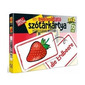 Német nyelvoktató szókártya kisiskolásoknak, kezdőknek