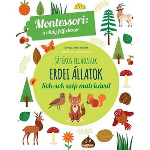 Erdei állatok - Montessori foglalkoztató füzet 3-4 éveseknek
