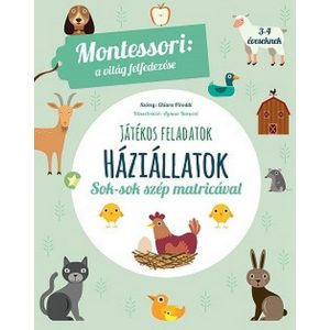 Háziállatok - Montessori foglalkoztató füzet 3-4 éveseknek