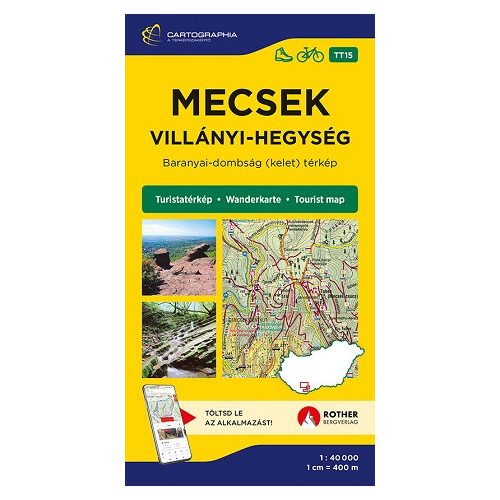 Mecsek turistatérkép (Villányi-hegység; Baranyai-dombság (kelet))