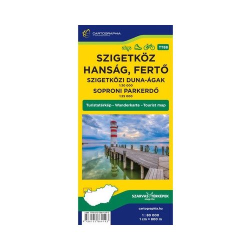 Szigetköz, Hanság, Fertő kerékpáros-, vízisport- és turistatérkép 2024 (új kiadás)