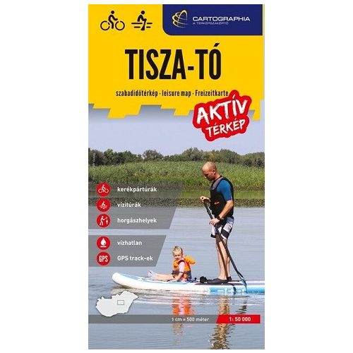Tisza-tó szabadidőtérkép 1:50 000 vízhatlan aktív térkép (új kiadás)