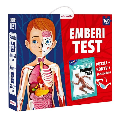 Emberi test - Puzzle + Könyv + 3D szemüveg