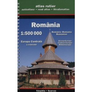 Románia - Közép-Európa autóatlasz - 1:500 000 - 1:3 500 000