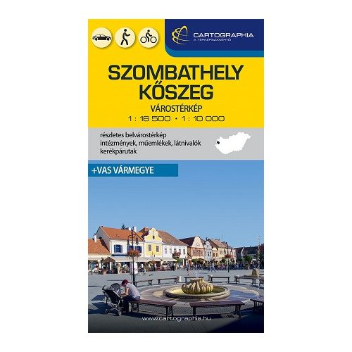 Szombathely, Kőszeg várostérkép - Vas vármegye (1:16 500; 1:10 000)