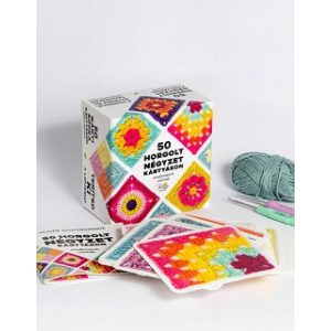 50 horgolt négyzet kártyákon - mix&match minták