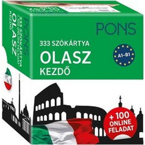 PONS 333 szókártya Olasz kezdő + 100 online feladat - Kezdő és újrakezdő nyelvtanulóknak