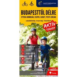   Budapesttől délre aktív térkép /Etyeki-dombság, Csepel-sziget, Pesti-síkság
