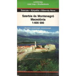 Szerbia és Montenegró, Macedónia autótérkép 1:600 000