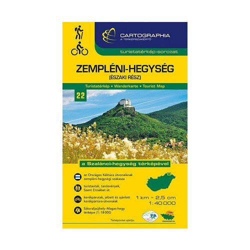 Zempléni-hegység (északi rész) - Turistatérkép-sorozat 22.