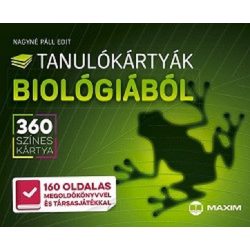   Tanulókártyák biológiából /360 színes kártya + 160 oldalas megoldókönyvvel és társasjátékkal