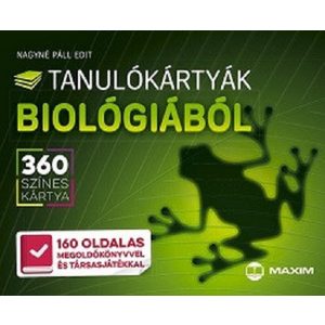 Tanulókártyák biológiából /360 színes kártya + 160 oldalas megoldókönyvvel és társasjátékkal